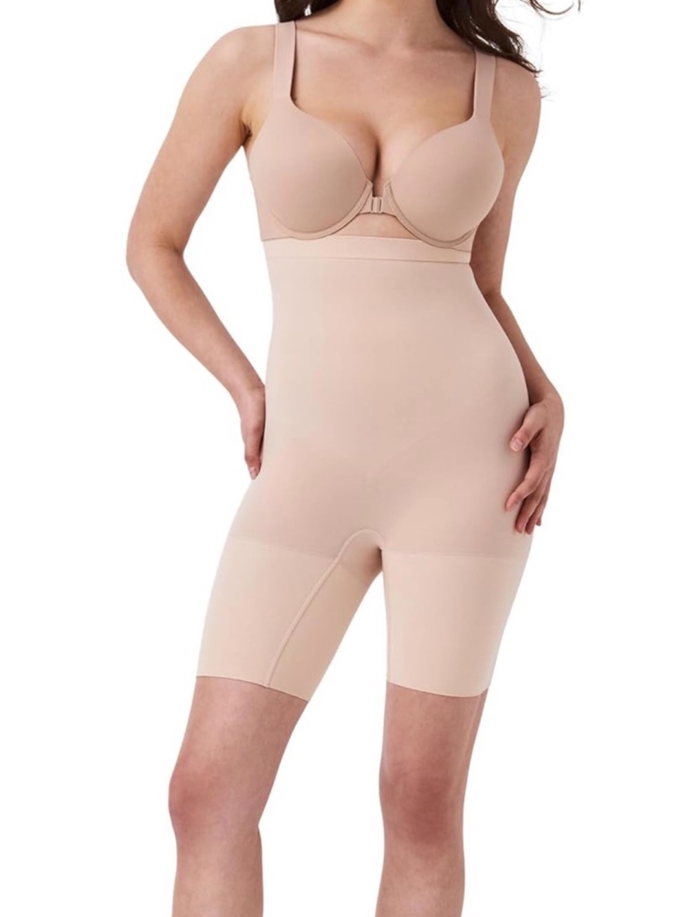 SPANX Nude High-Waist Mid-Thigh Shaping Short